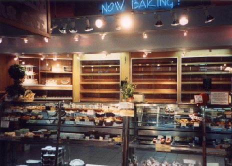 Oak bakery cases in Zagara's, Marlton, NJ