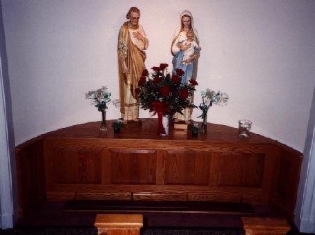 Oak prayer alcove in St. Mary's Church, Williamstown, NJ