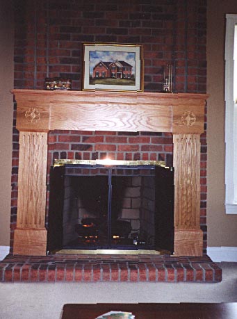 Oak fireplace